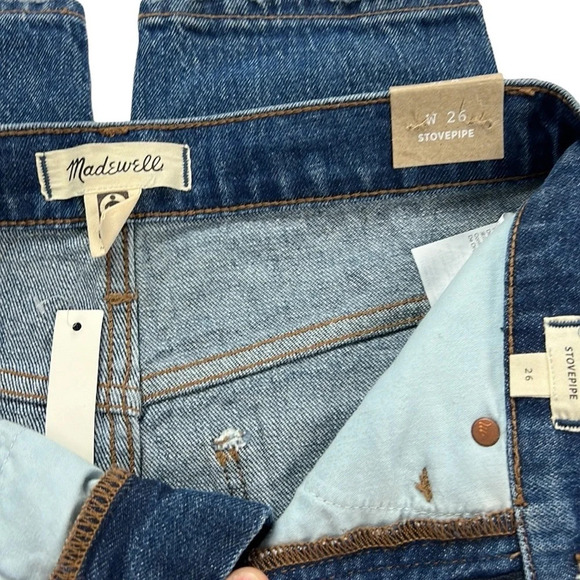 Madewell New Women’s 26 Stovepipe With Magic Pockets No Stretch Jean - Picture 5 of 13